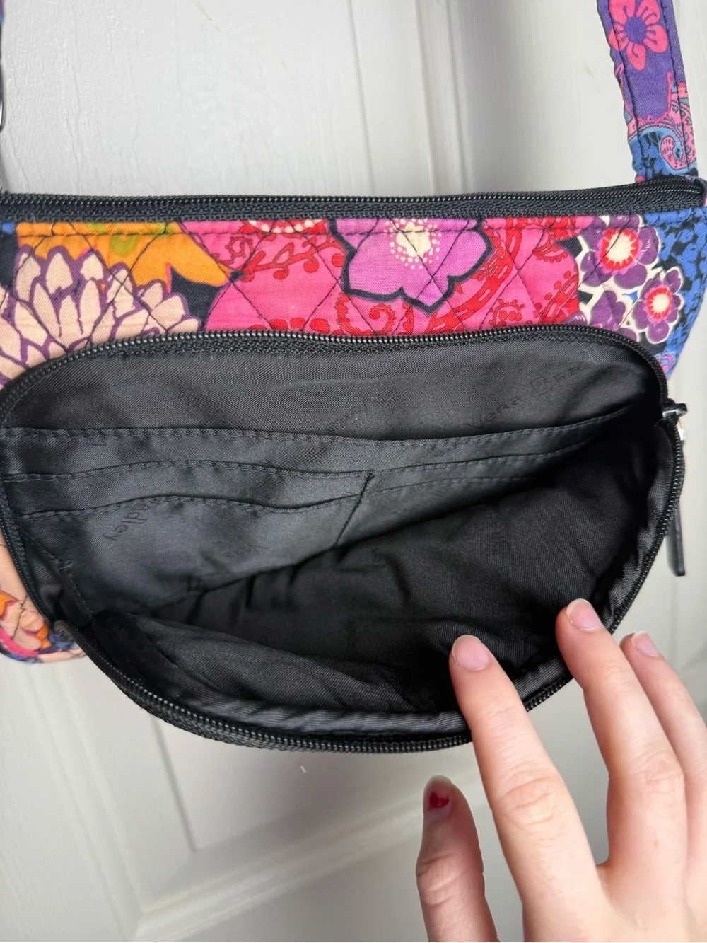 Vera Bradley Floral Fiesta Little Hipster Crossbody Bag USED Retired Pattern